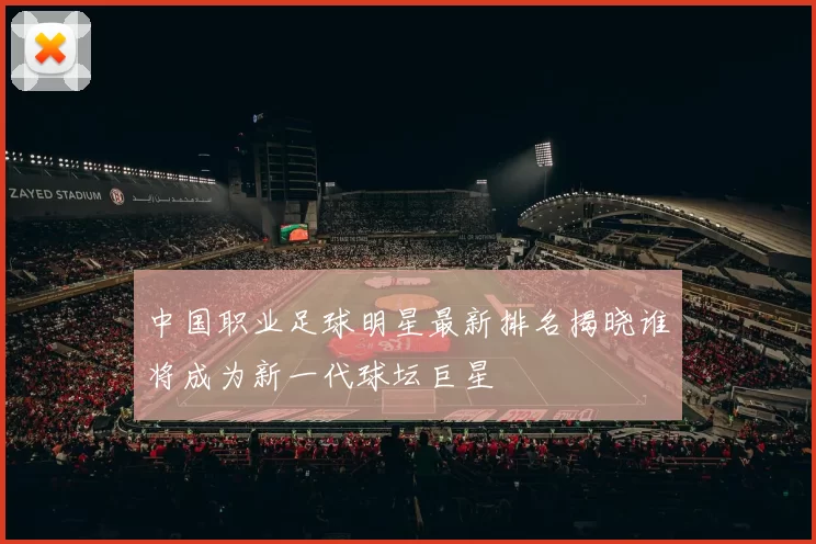 中国职业足球明星最新排名揭晓谁将成为新一代球坛巨星