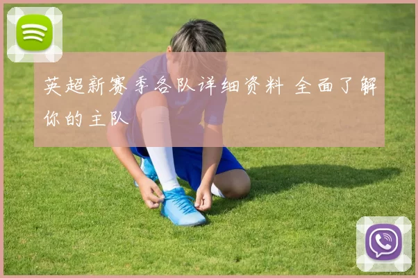 英超新赛季各队详细资料 全面了解你的主队